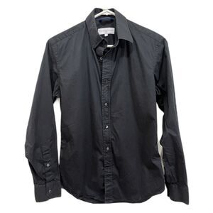 TEDDY STRATFORD Gray Blue Button Up Shirt Top  Mens Size 0